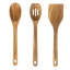 Bloomhouse Italian Olive Wood 3 Piece Extra-Large 14 Inch Turner, Spoon, and Slotted Spoon Set