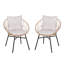 Chaise de patio moderne avec coussins Harleysville-1973885482