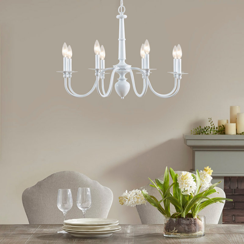 Lustre traditionnel en métal 8 lumières