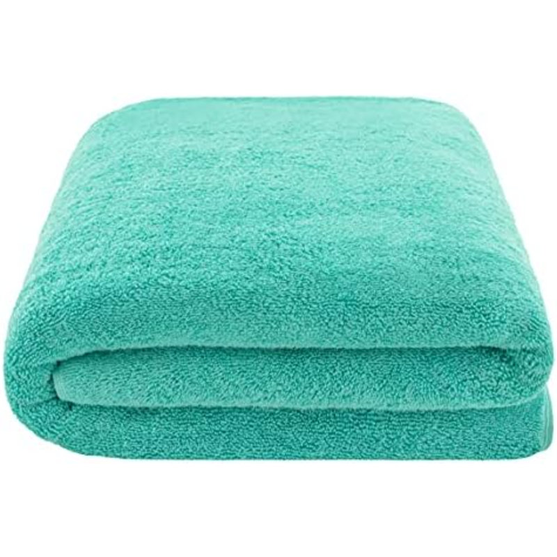 Soft Linen Oversized Bath Sheet 40X80 Extra Large For Bathroom, 600 GSM 100% Cotton Turkish Jumbo Bathsheet Towels For Adults, Turquoise Bath Sheet