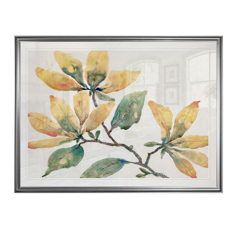 «Flowering Branch II», reproduction, H 20 po x l 24 po x P 1,5 po, Cadre argenté