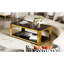 Table basse moderne rectangulaire noire, miroir-88740364