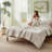 Bedsure King Size Comforter Sets - 3-Piece Double-Sided Fleece Fluffy Sage Green Bedding, Cozy Striped Aesthetic for Modern & Guest Bedrooms, All-Season Luxury Home Decor-105492181-105492176