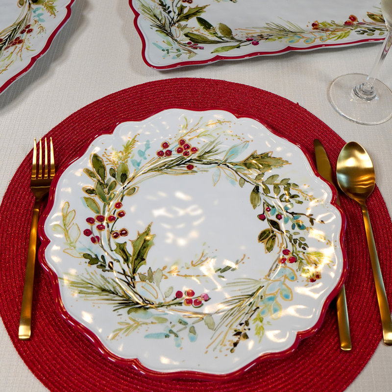 Christmas Gatherings Set of 4 Dinner Plate 11"