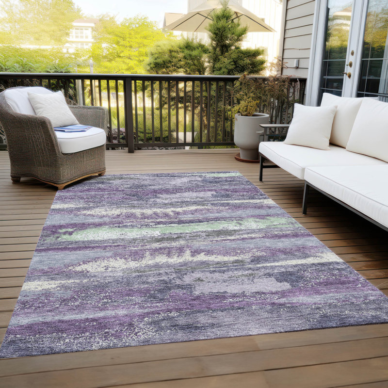 Aleighna Area Rug with Non-Slip Backing, Rectangle 8' x 10'