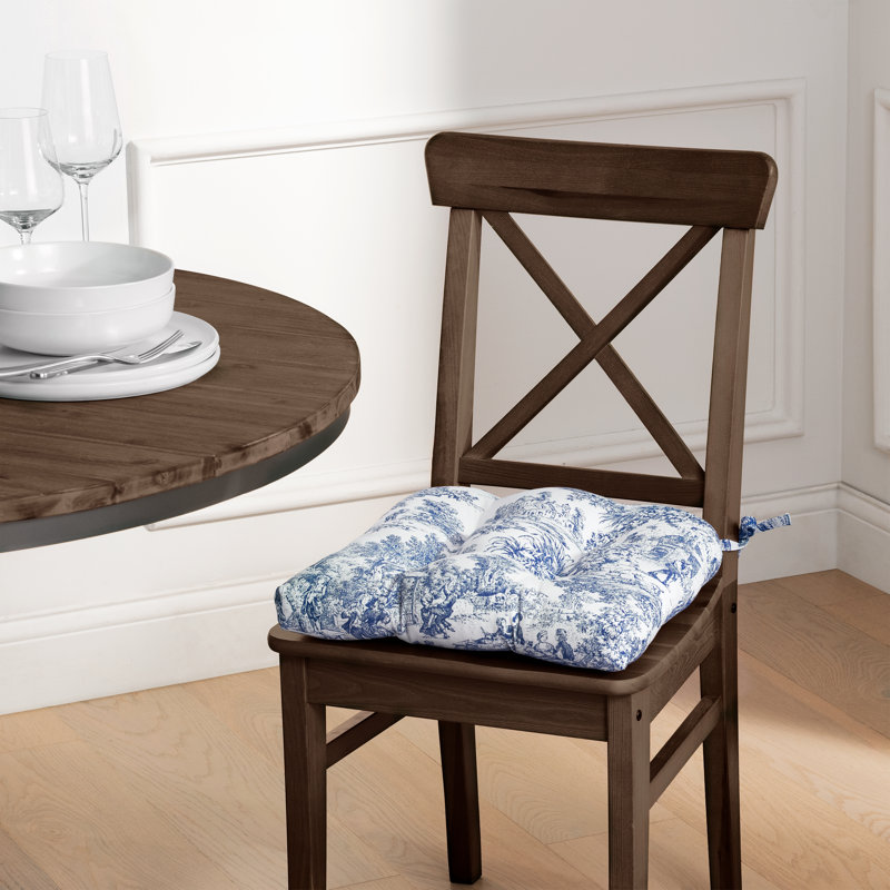 Outdoor 3'' Dining Chair Chair Pad, Blue