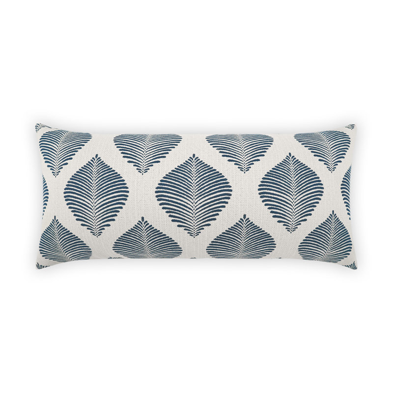 Coussin décoratif extérieur Palmero, Bleu, Rectangle H 12 po x l 24 po