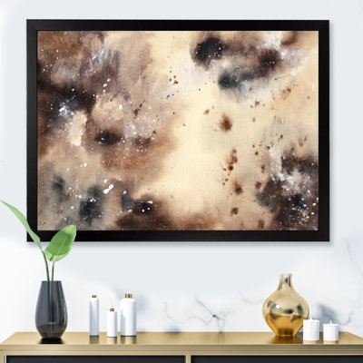 Abstrait art abstrait en marbre brun - art mural moderne sur toile