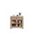 Wood Library Base With 2 Glass Doors And Spacious Drawer, Brown