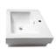 Lavabo de salle de bain rectangulaire blanc avec trop-plein