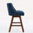 Counter Height Swivel Barstools, 26'' H Seat Height Upholstered Bar Stools Set Of 2, Fabric In Blue
