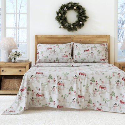 100% Turkish Cotton Flannel Christmas Sheet Sets