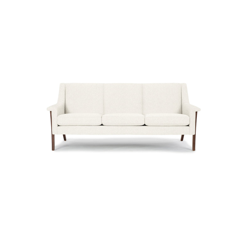 Arlo Sofa, Walnut, Smoke Polyester