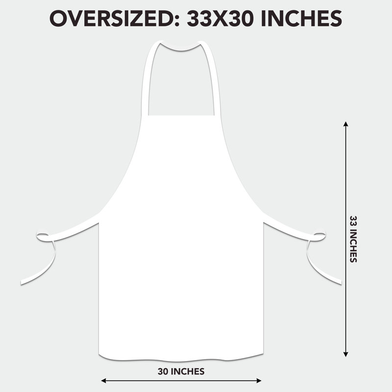 Solid Bib Apron, White