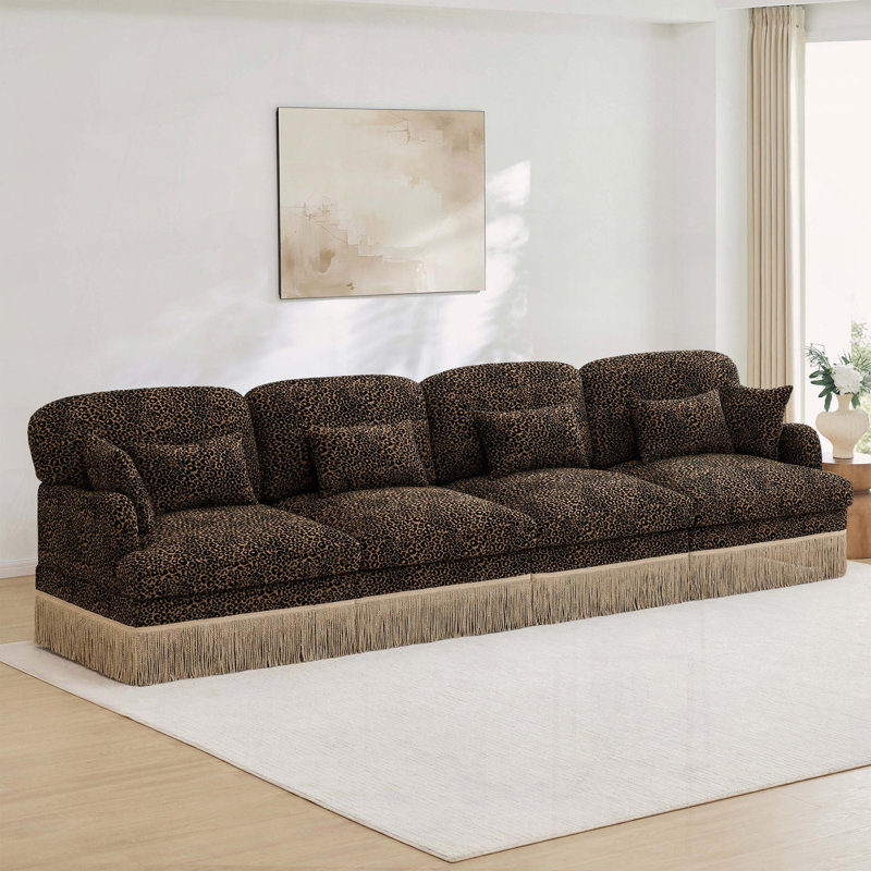 Canapé 4 places en chenille Comfy, Brun