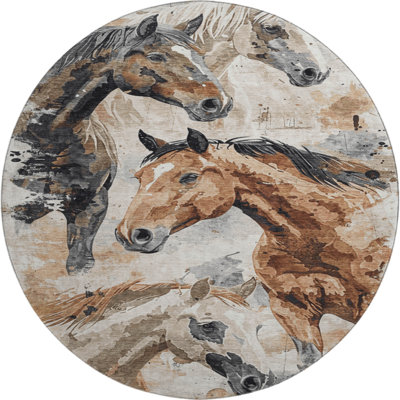 Premium Machine Washable Neiges AMF1720 Animal Rug