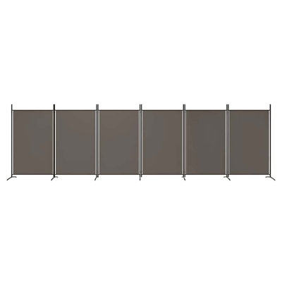 Paravent 6 panneaux à panneaux 6 panneaux anthracite anthracite
