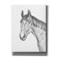 Toile épique Graffiti «Equine Portrait Sketch 2» par Annie Warren, art mural 12 po x 16 po-1717449489