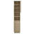 Render Tall Narrow Faux Travertine Linen Storage Cabinet In Travertine