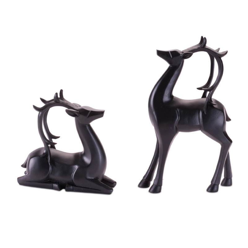 Statue de cerf moderne (ensemble de 2)
