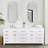 Spindell 84 Inch White Bathroom Vanity Base Only