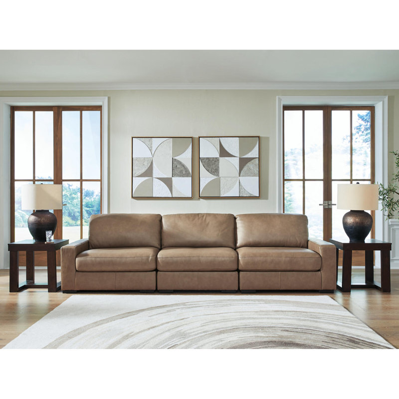 Courtney 3-Piece Sectional Sofa, Brown