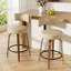 Tabouret de bar pivotant chic en cuir pour un confort et un style ultimes-212838760-212838765