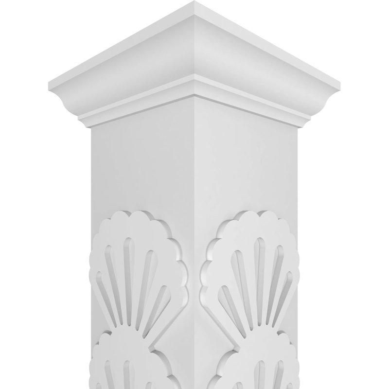 Craftsman Classic Bondi Square non effilé avec couronne et colonne de chantournage, H 120 po x l 11,625 po x P 11,625 po
