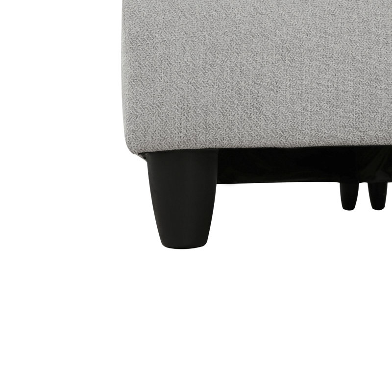 Larelle 103.5" Wide  Sofa & Chaise, Right Hand Facing, Light Gray Microfiber/Microsuede