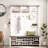 Farmhouse 4-in-1 Hall Tree With 6 Hooks, Entryway Bench With Adjustable Shelves, 16 Open Compartments And A Side Umbrella Rack-1264172473