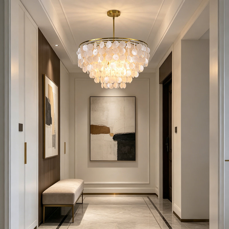 Luminaire suspendu de style lustre spoutnik moderne 6 lumières Esmeralda, Doré, Blanc