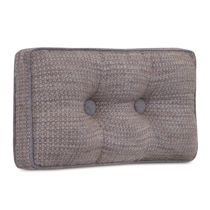 Noah Buttons Reversible Throw Pillow