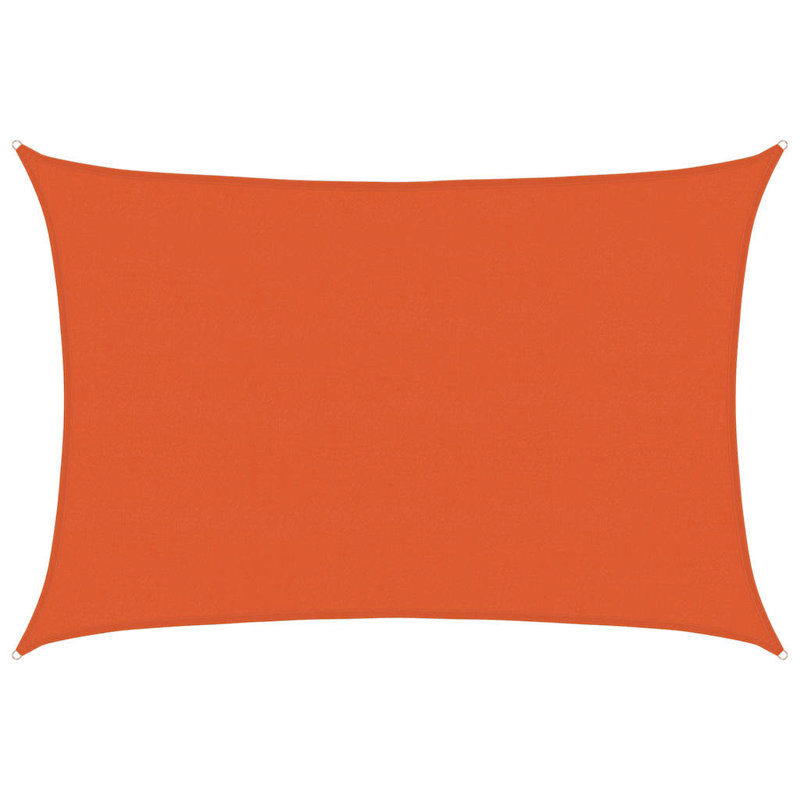 5m x 6m Rectangle Shade Sail, Orange