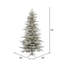 Sierra Flocked Slim Sierra Artificial Christmas Tree with LED Warm White Lights-1948197687