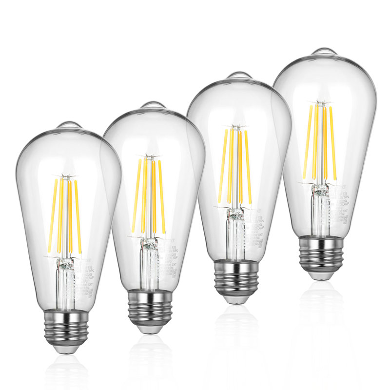 7 watts (équivalent à 60 watts), ampoule à DEL ST58 à intensité variable, culot E26, Blanc chaud