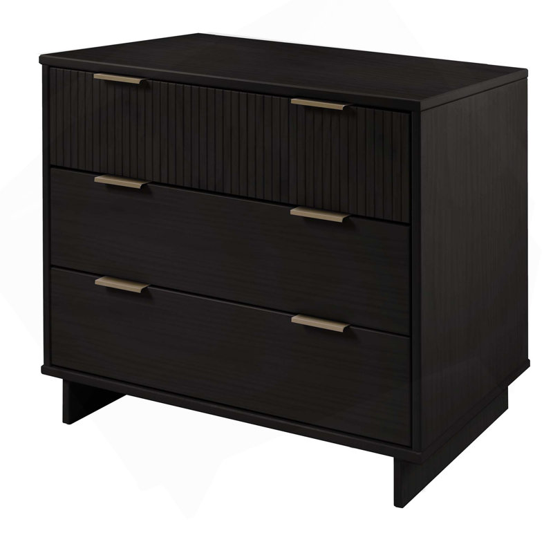 Commode Granville en noir (3 tiroirs)