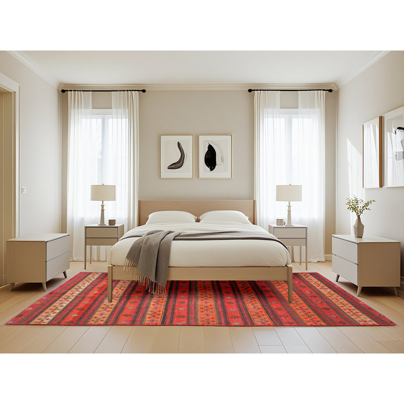 Tapis rouge Rubie Southwestern, Rectangle 5 pi x 8 pi