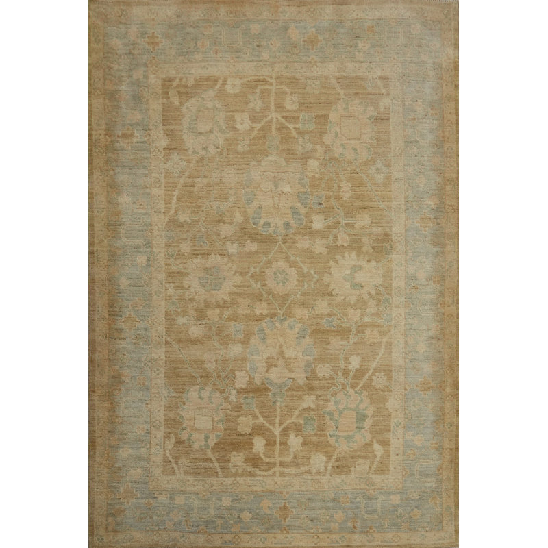 Tapis turc Oushak fabriqué à la main 5 x 7