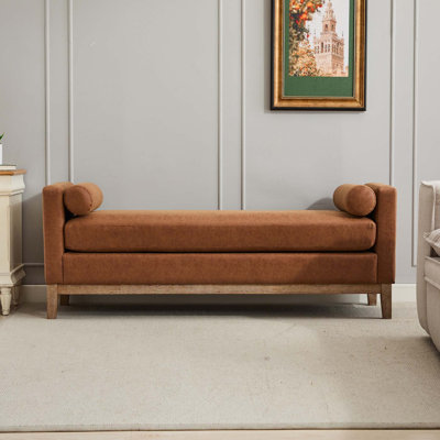 Gilb Faux Leather Upholstered Bench by Hokku Designs