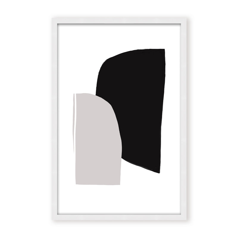 Abstractions No 5 Print by Anastasia Sawall, 36" H x 24" W x 1.125" D, Beige, Framed Matted Print