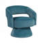 Fauteuil rembourré en velours avec base ronde-1987203450