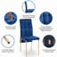 Chaise de salle à manger en velours à haut dossier Nordic-121093672