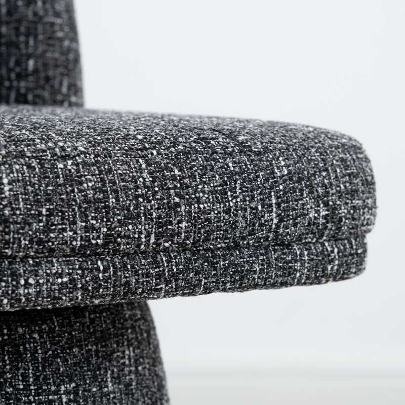 Chaise d'appoint rembourrée pivotante, Noir