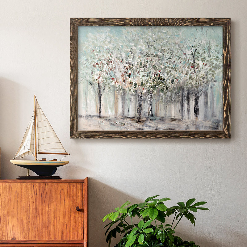 «Morning's Soft Light», reproduction sur toile encadrée, H 22 po x l 32 po x P 1,5 po, Noyer