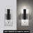 2 Pcs Black 5000K Modern Square Night Light