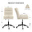 Chaise de bureau moderne pivotante rembourrée avec roulettes-131417897