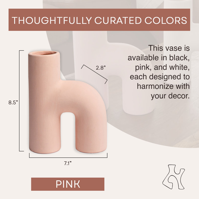 Vase moderne Villa Moda Lila, Rose