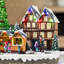 Maison de village de Noël surdimensionnée 15,25 "avec fonction musicale