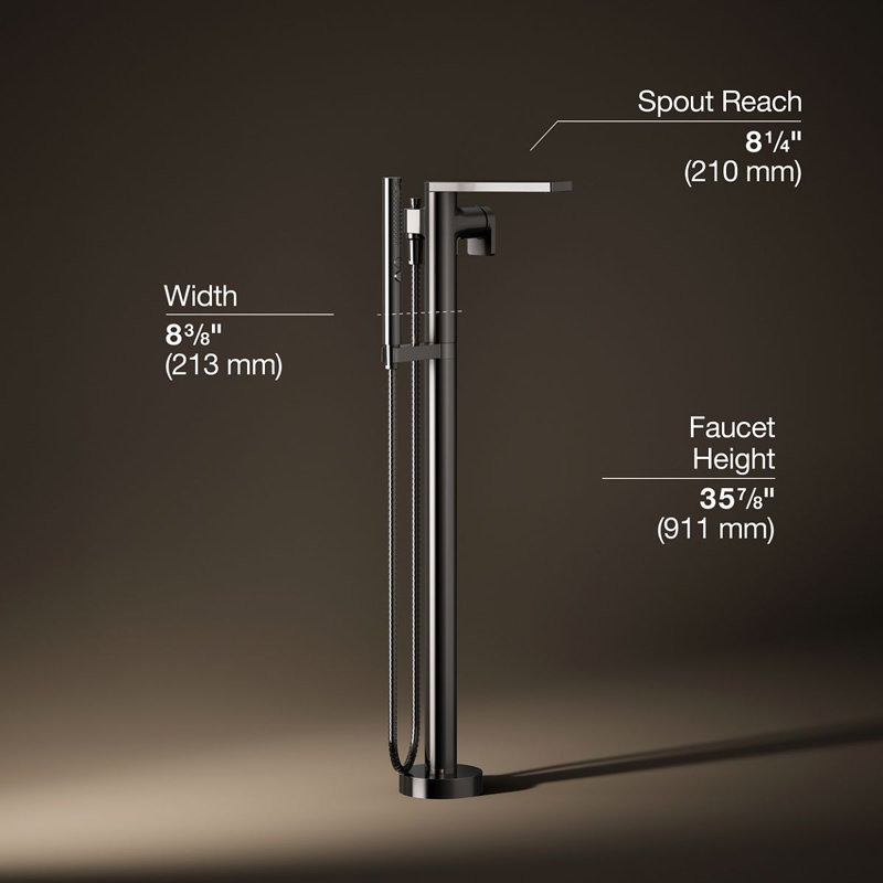 Composed Freestanding Bath Faucet, Titanium