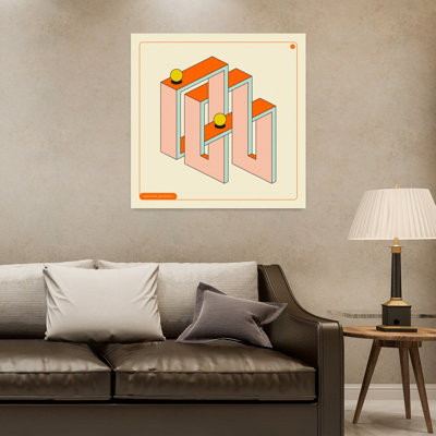 Impossible Geometric Structure Abstract Geometric Modern Wall Art Print